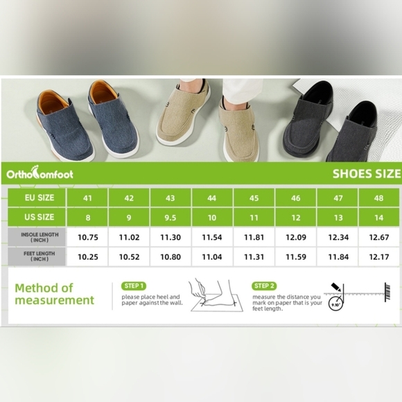 NIB OrthoComfoot Men's Orthopedic Slip-On Loafers​ - Picture 7 of 9